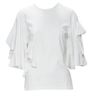 Ellery wide ruffle sleeves cut-out tshirt